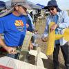 Walter Ainsley, Mike Keller, and Dave Semenaro prior to the 2X Mooney mass launch